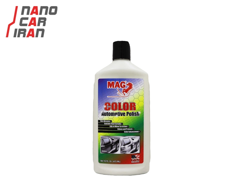 پولیش و واکس سفید 473 میلی لیتری مگ MAG Color Automative Polish White 473 ML